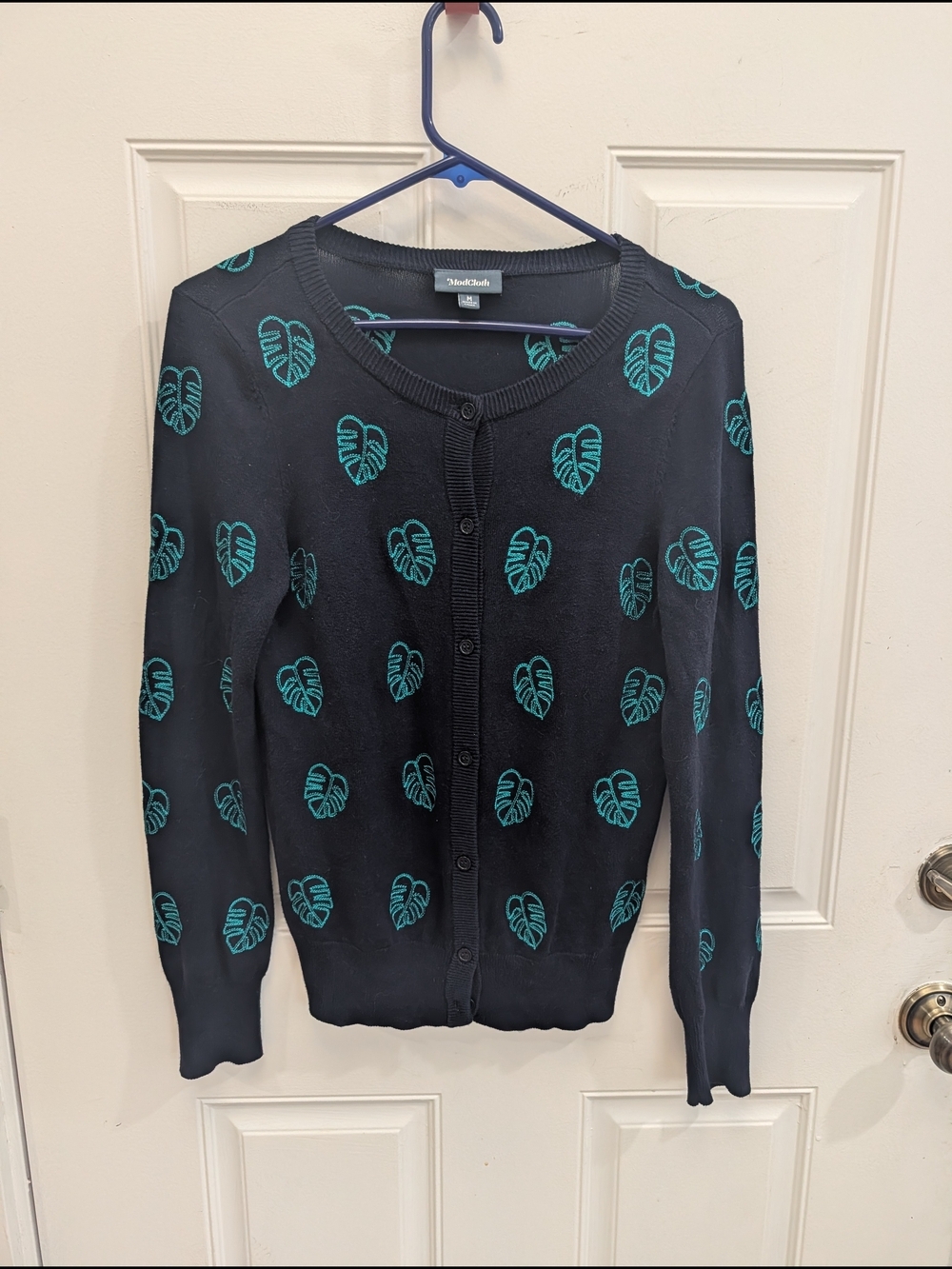 Modcloth Monstera Leaf Cardigan - Picture 2 of 5